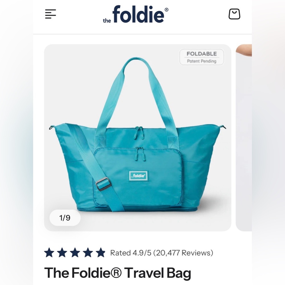 New never used Foldie travel bag teal - Picture 4 of 14